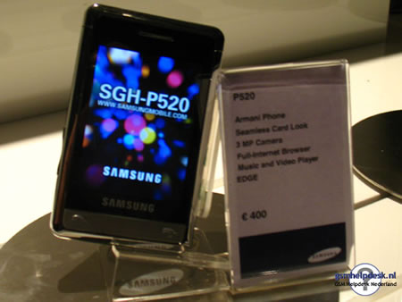 Samsung SGH P520 sgh-p520 Armani téléphone