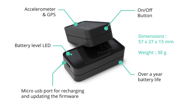 Beepings Zen trackeur GPS autonome