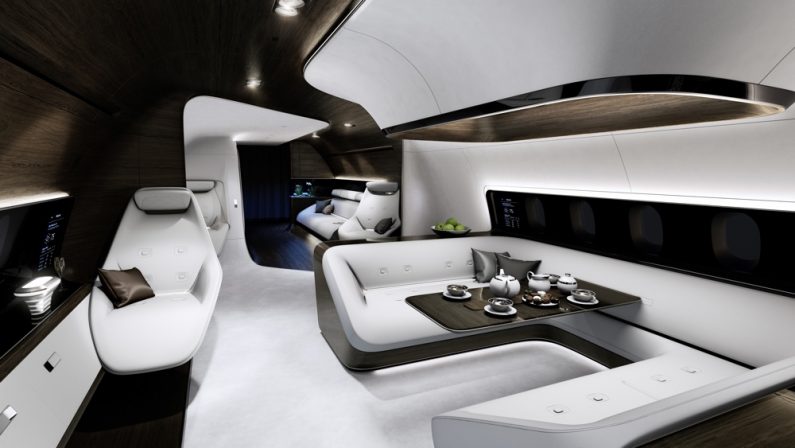 Mercedes-Benz Style and Lufthansa Technik announced their collaboration on the design and fit-out of VIP aircraft cabins at EBACE 2015, which took place in Geneva from 19 to 21 May 2015.The two companies are jointly developing a totally new, luxurious and holistic cabin concept for short- and medium-range aircraft